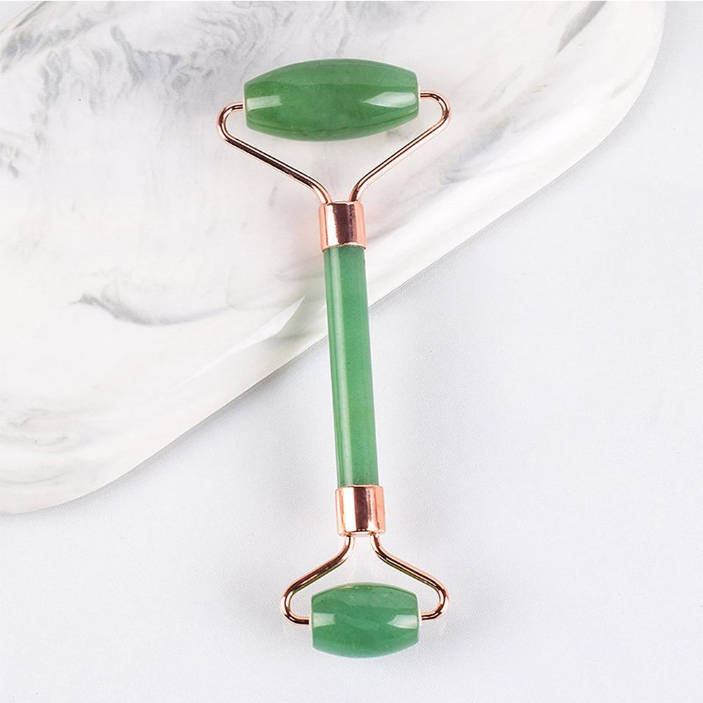 瘦脸神器V脸部按摩器滚轮式粉晶玉石提拉紧致皱纹男女眼部美容棒详情图7