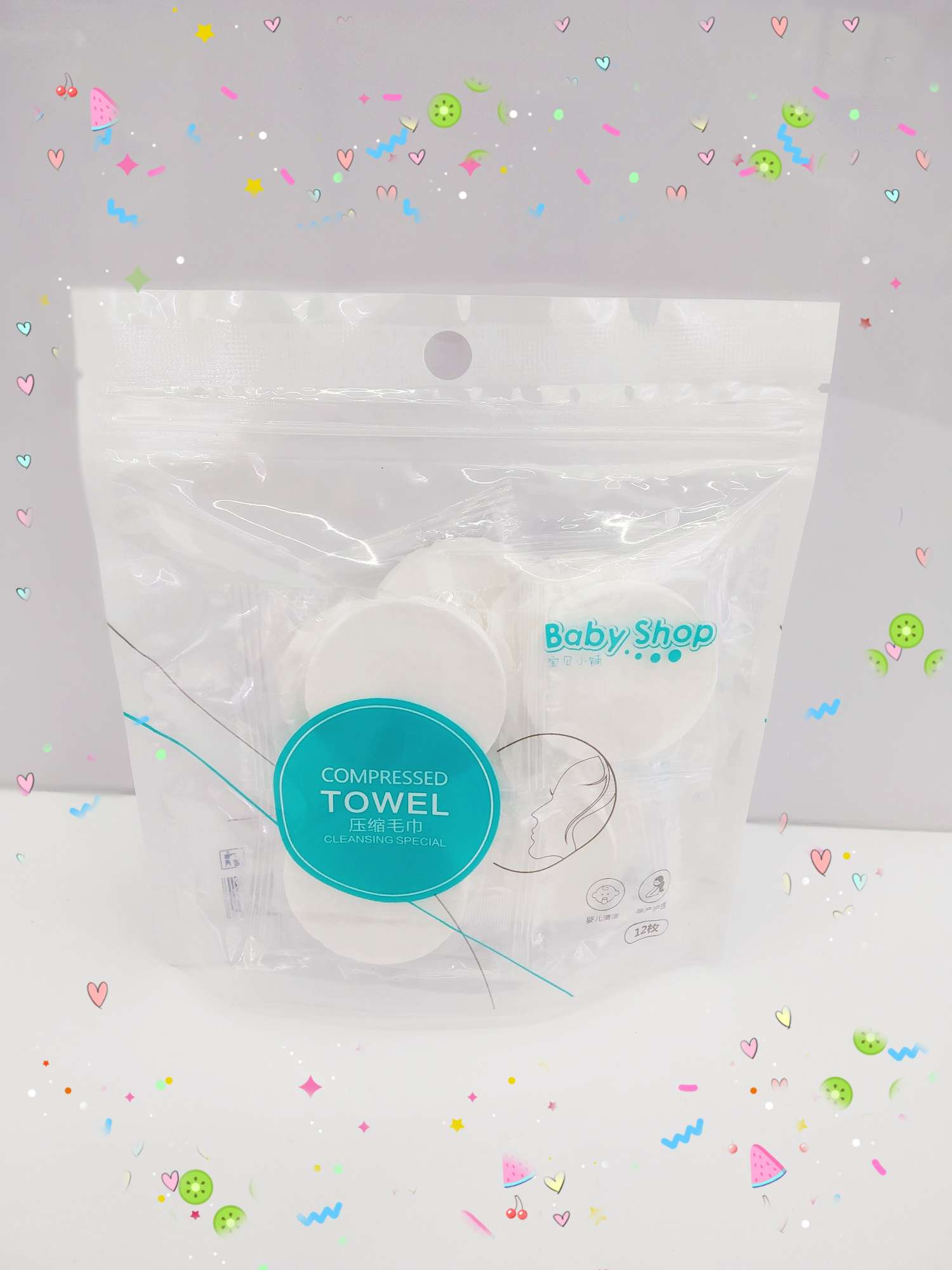 Disposable compressed towel cleanser