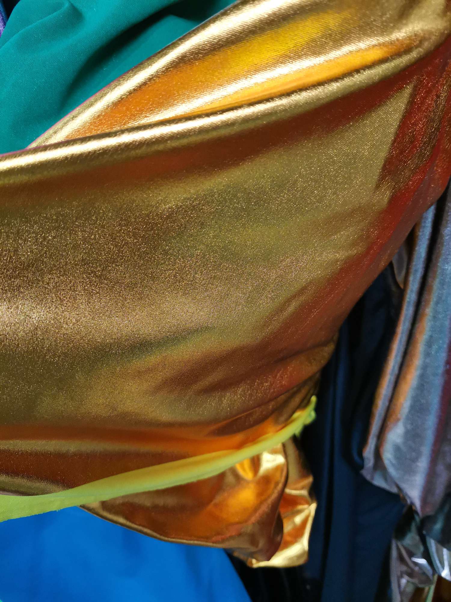 Spandex bronzing cloth deep gold plate thumbnail