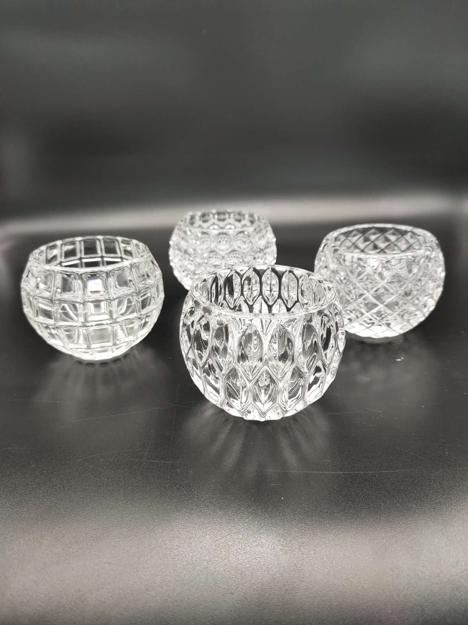 高档水晶玻璃烛台 80圆球烛台