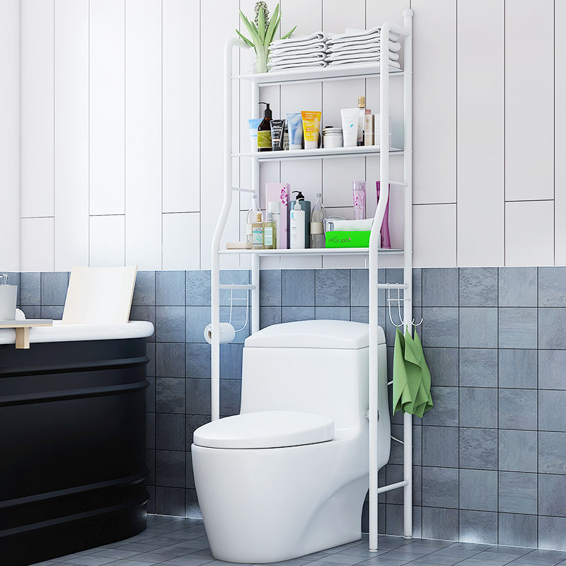 Toilet rack perforation-free toilet rack bathroom bathroom toilet storage washing machine toilet seat landing