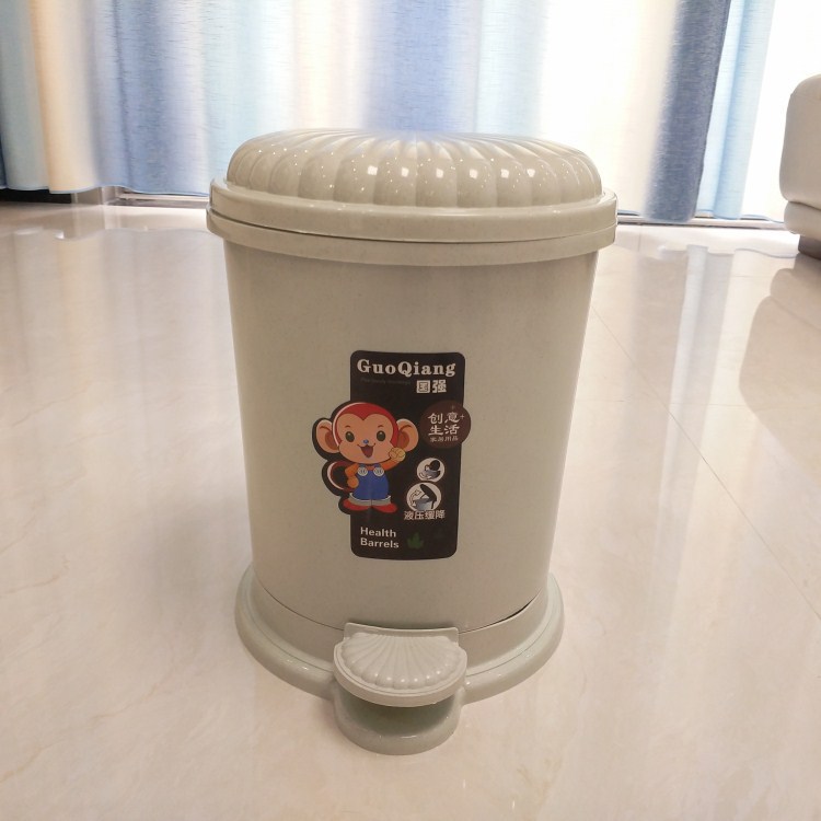 创意大号弹盖式垃圾筒 家用客厅卧室厨房加盖垃圾桶 赃物收纳桶细节图