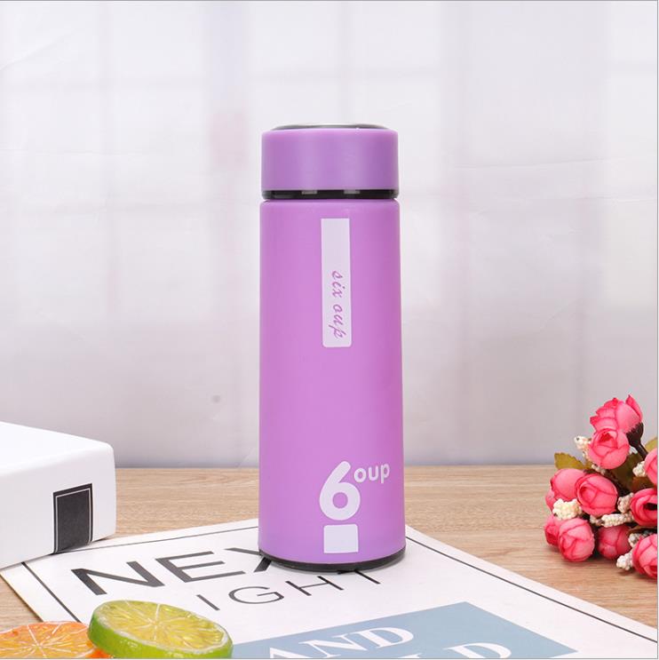 隔热双层商务玻璃水杯彩色创意塑料杯定制logo印字订制广告杯订做产品图