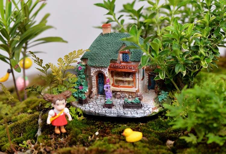 微景观房屋摆件树脂造景房子欧式大别墅卡通小屋模型摄影DIY装饰产品图