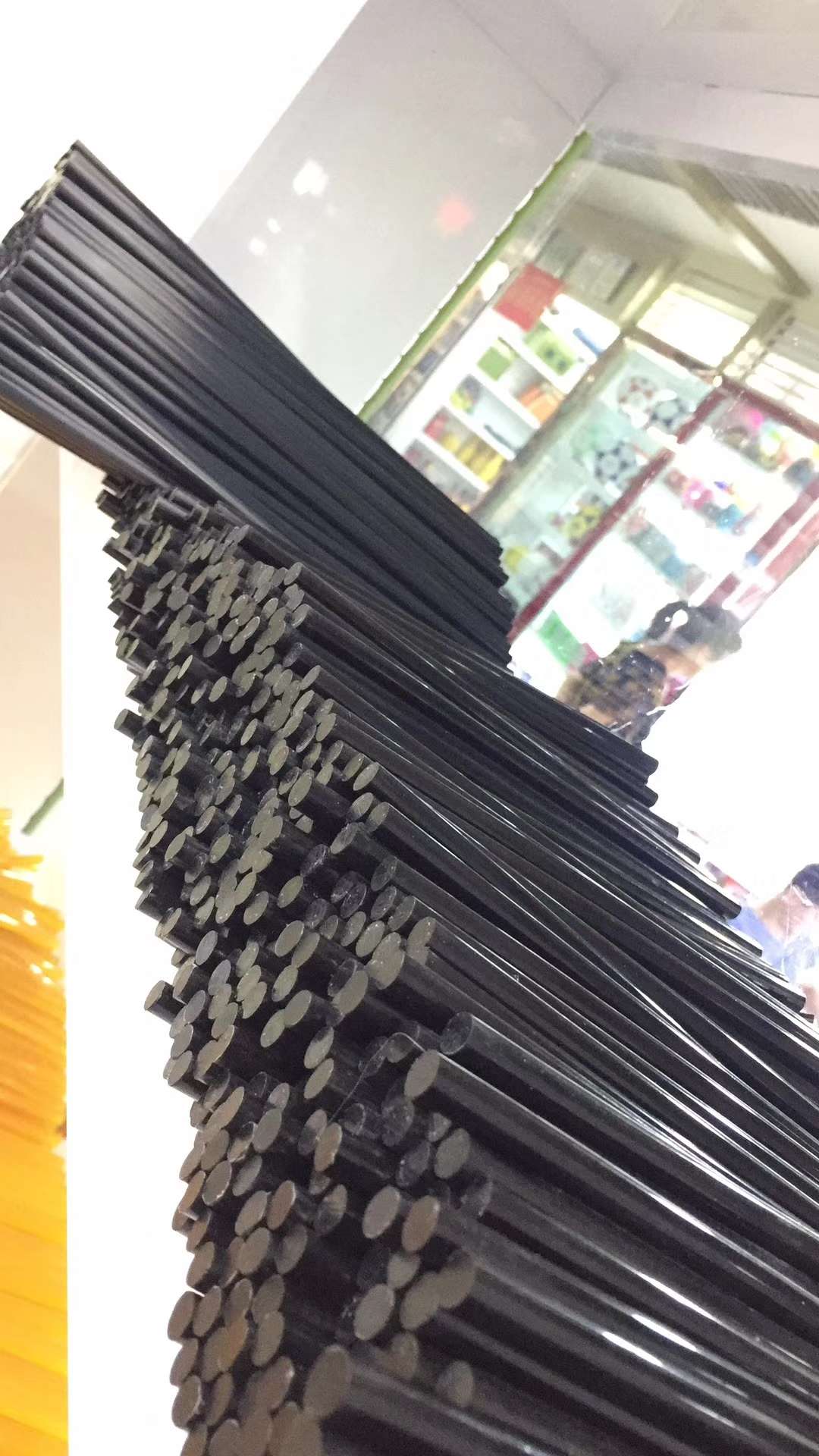 Black eco-friendly hot melt adhesive stick, 7mm*190mm, 7mm*270mm, black adhesive strip, black process Application Scenario