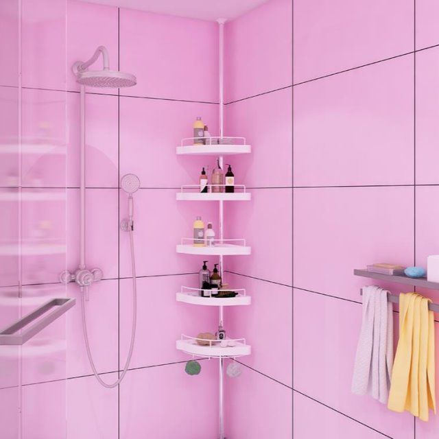 A seamless storage device for bathrooms, toilets, 5-layer shelves, wall-mounted toilets and washrooms, and crevices undefined