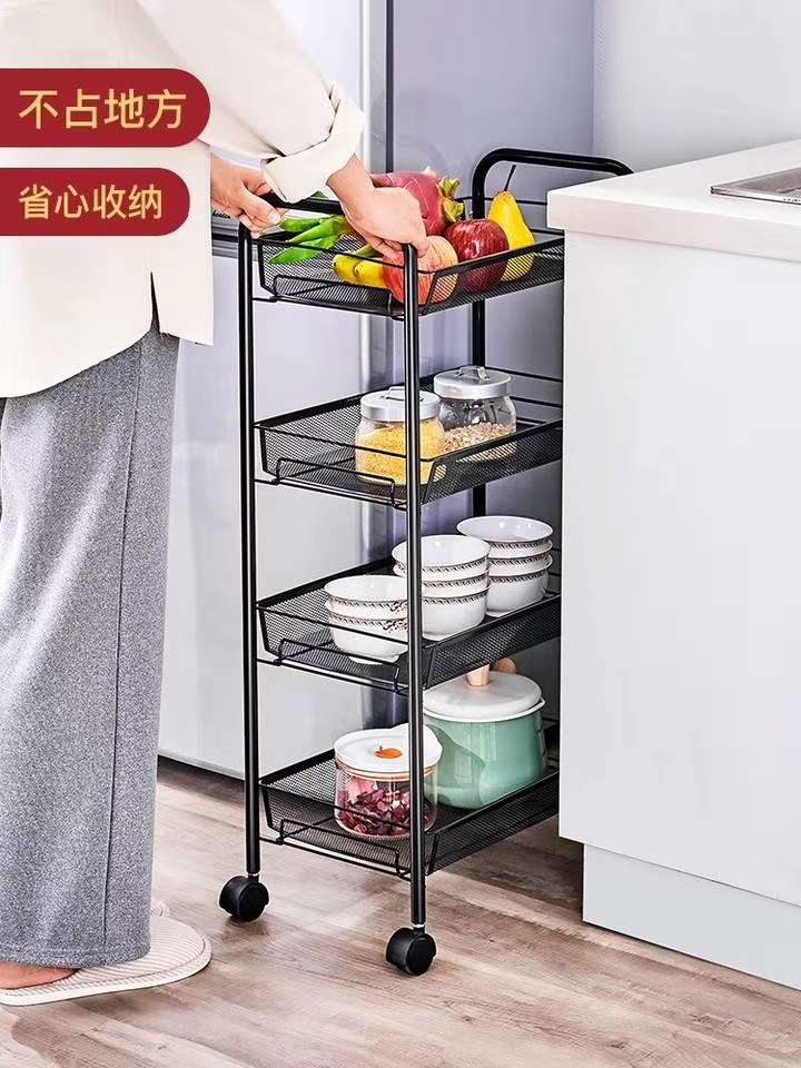 Kitchen IKEA cart 5-storey storage rack floor multi-storey vegetable rack seasoning sundries rack Dormitory storage rack storage rack