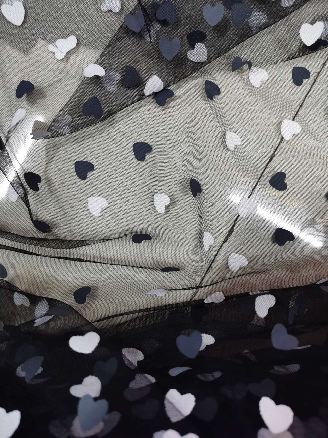 Printed peach heart dress decorative fabric Specification image