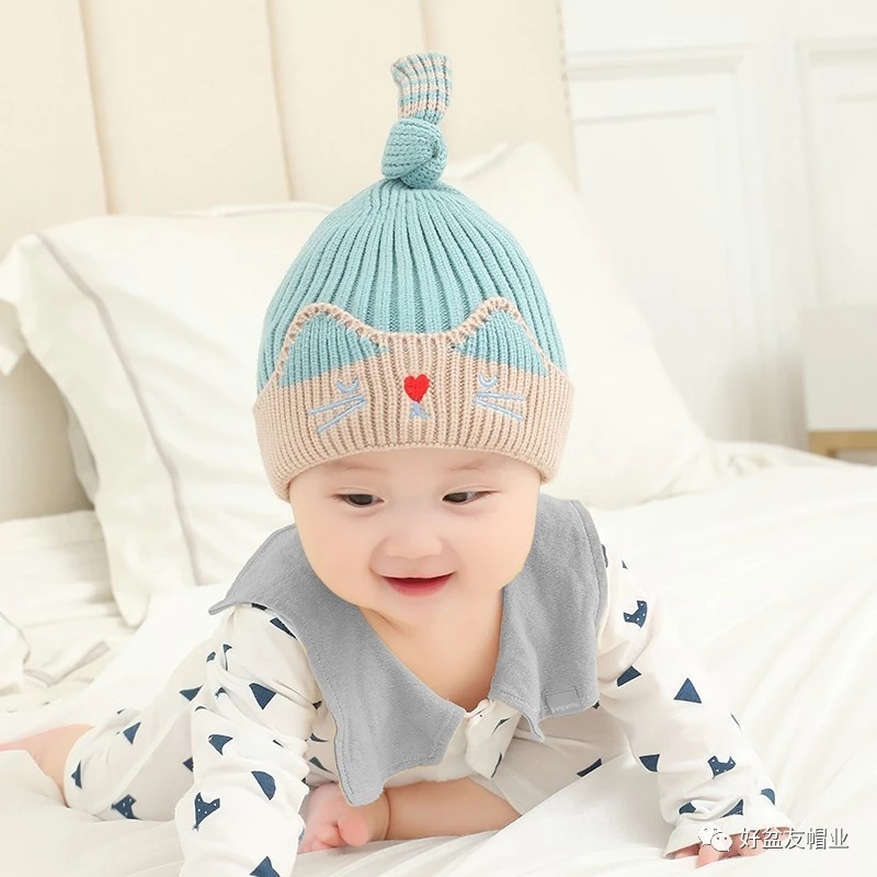秋冬新品宝宝儿童针织毛线帽子