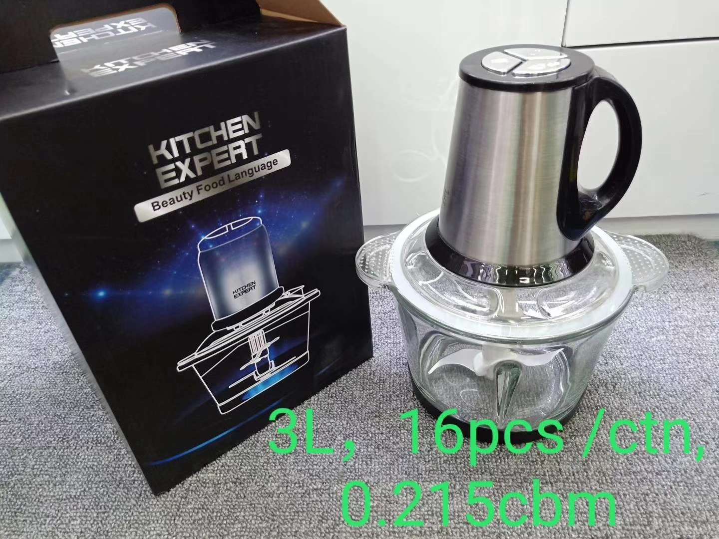 绞肉机2，不锈钢机头绞肉机，3L，玻璃碗，不锈钢碗，可多选，单键双键按钮，绞菜绞肉神器，方便快捷。