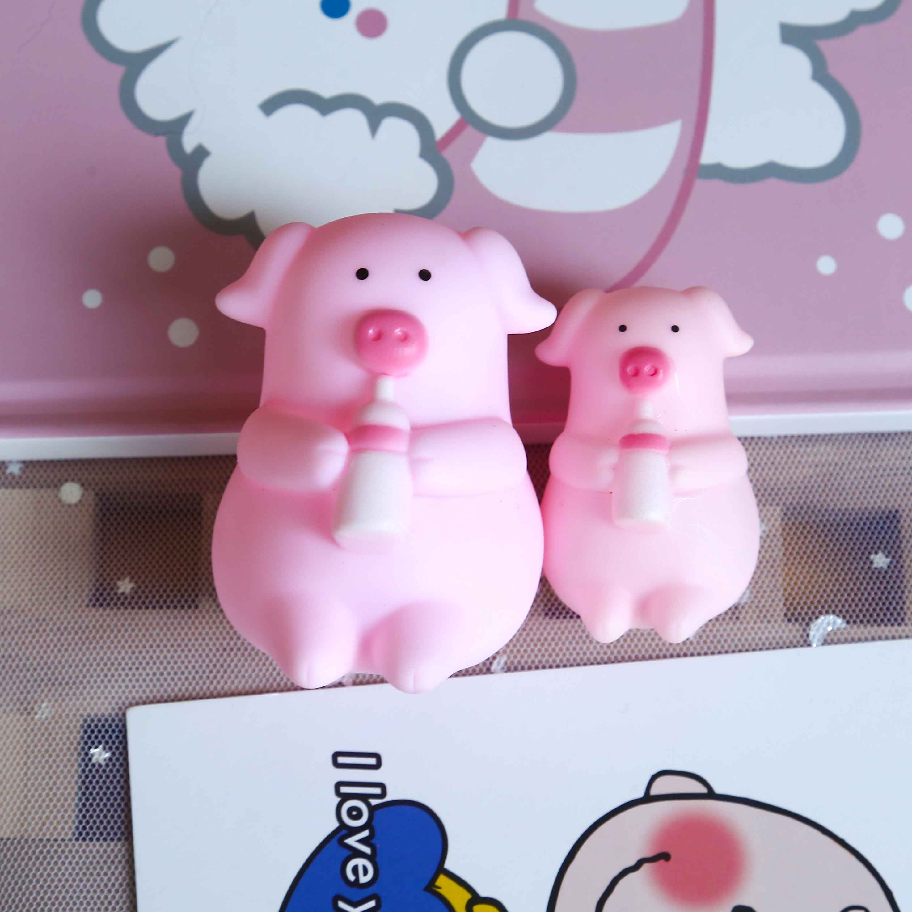 Korean Ins Cute Cartoon Mini Pink Piggy Scream Pig Vent Piggy Doll Sound Pig Toy Wholesale