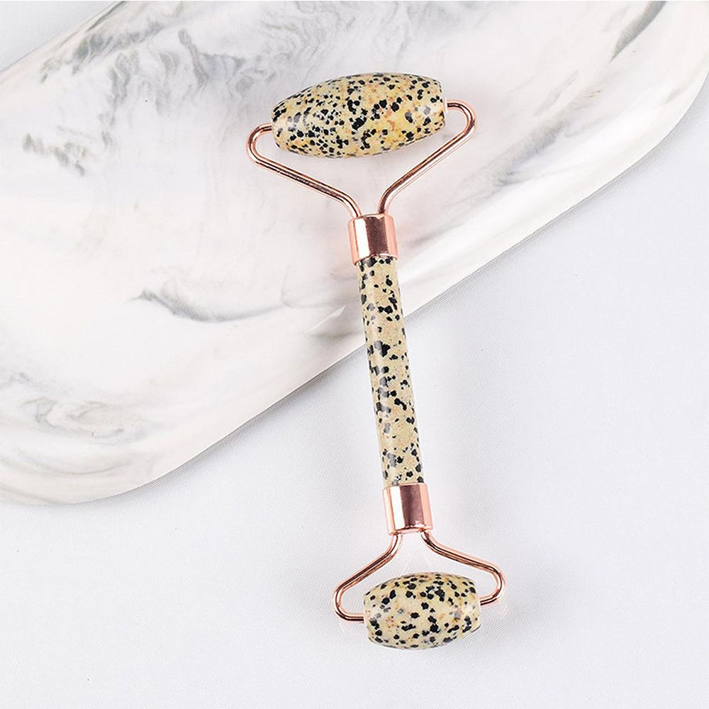 瘦脸神器V脸部按摩器滚轮式粉晶玉石提拉紧致皱纹男女眼部美容棒详情图6