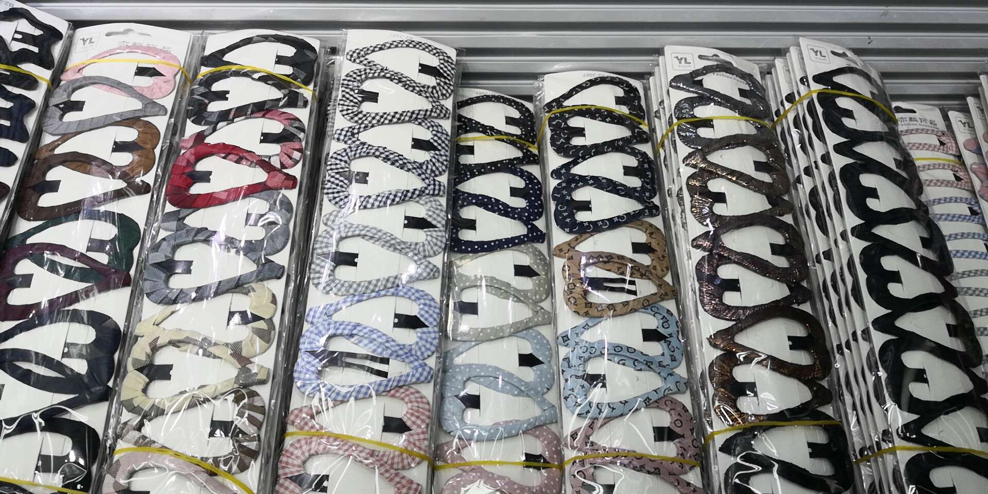 8公分大桃心花布料BB夹产品图