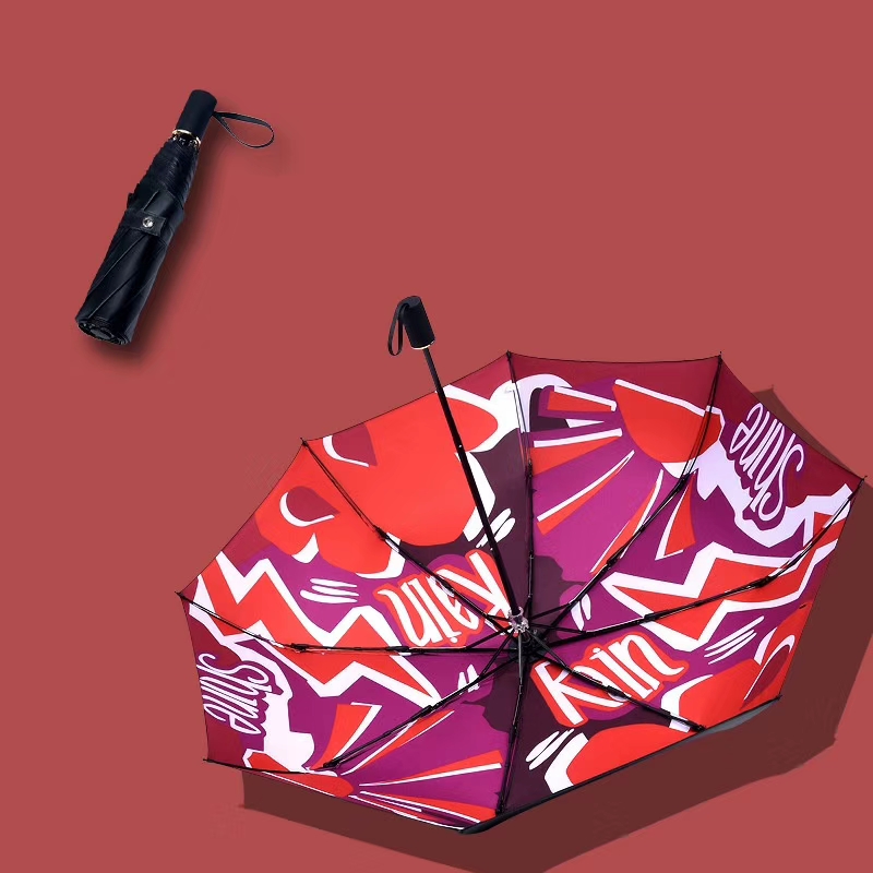 Nine-ply board full shading black rubber sun protection umbrella undefined