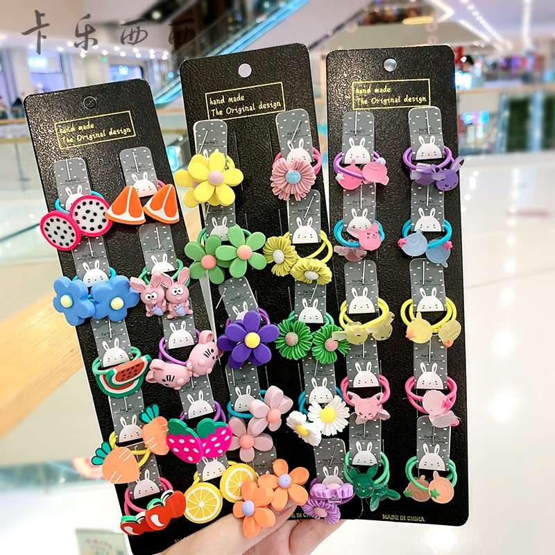 Babies and toddlers tie a small tug-tug-ring thumb cord children's hair accessories do not hurt the amount of hair little small ring rubber band thumbnail