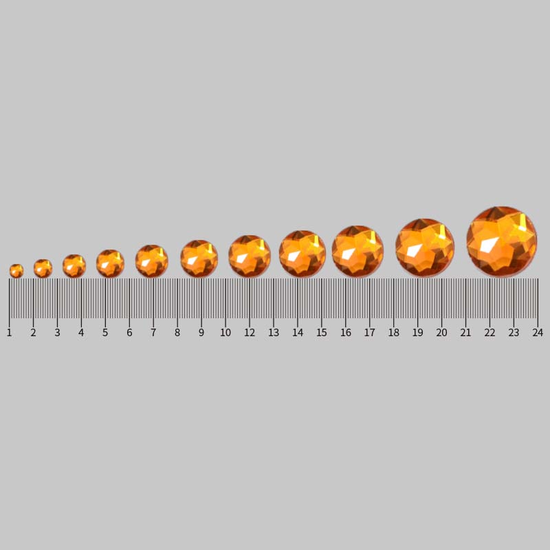 圆形倒角面/工艺品贴片/仿台压克力钻白底实物图