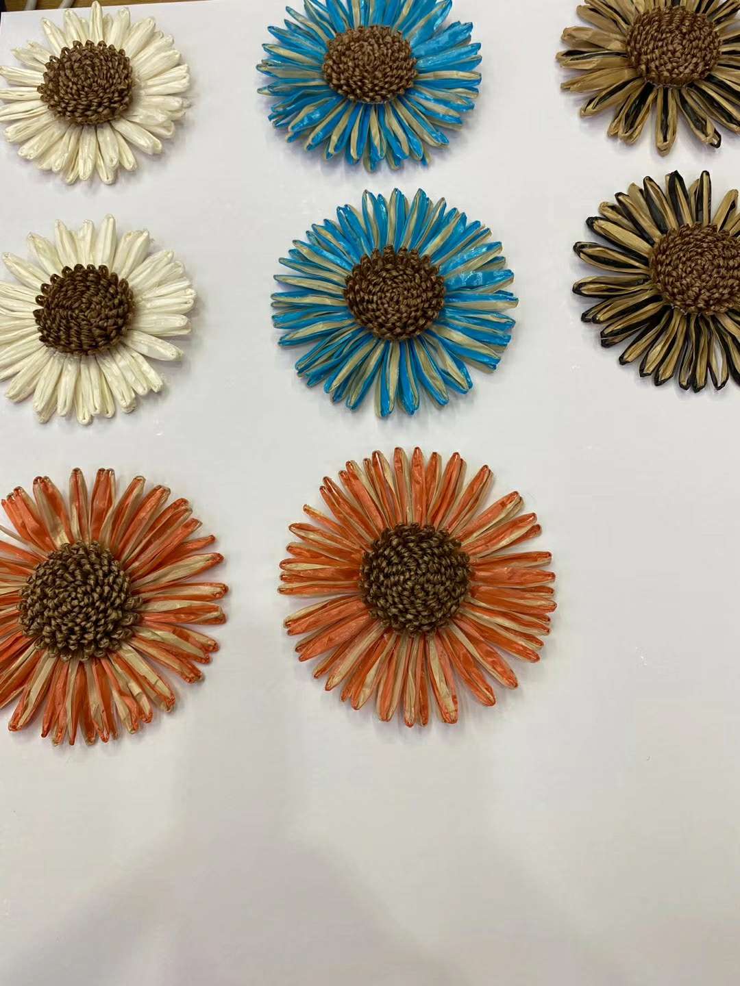 PU皮革鞋花太阳花