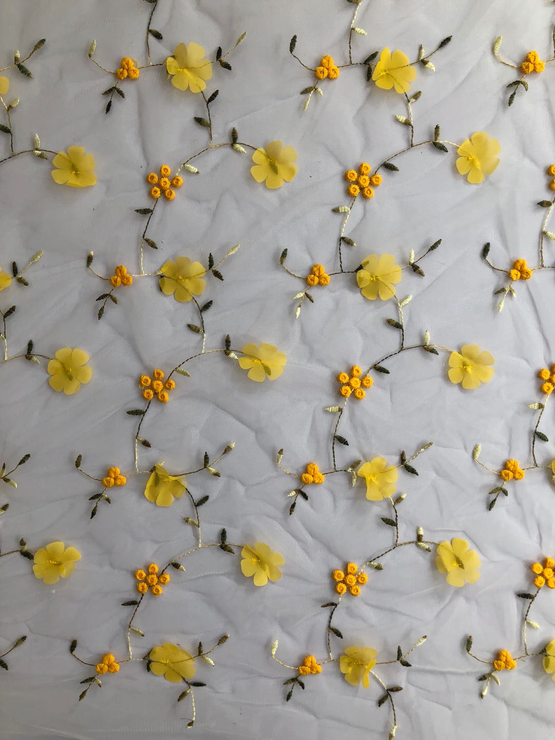 Embroidered fabric for clothing accessories