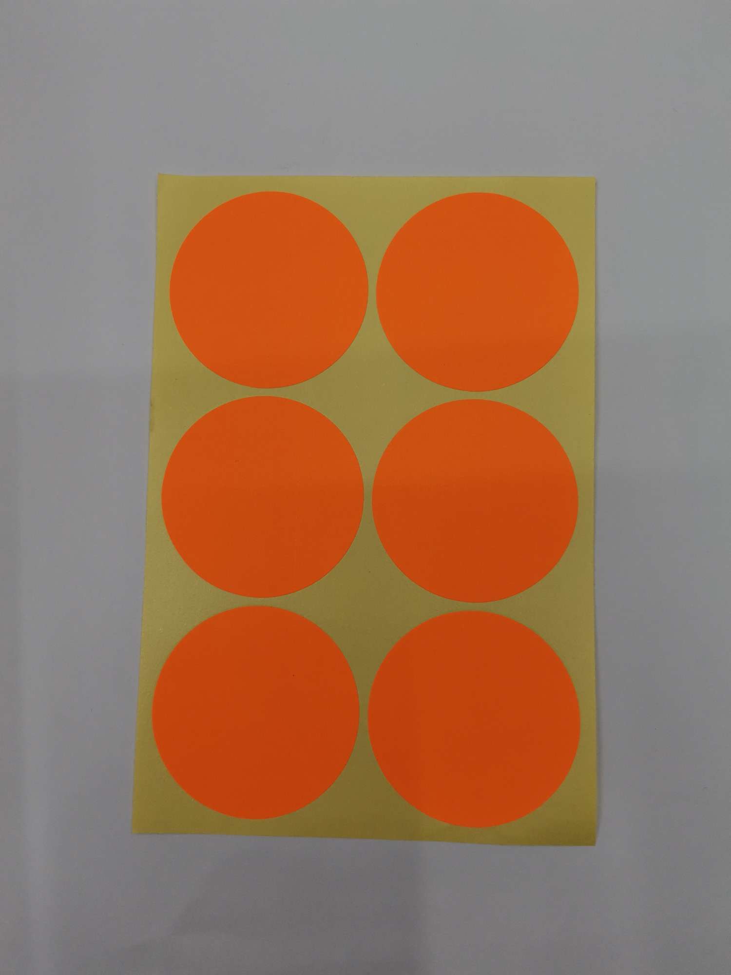 Circular fluorescent adhesive orange thumbnail