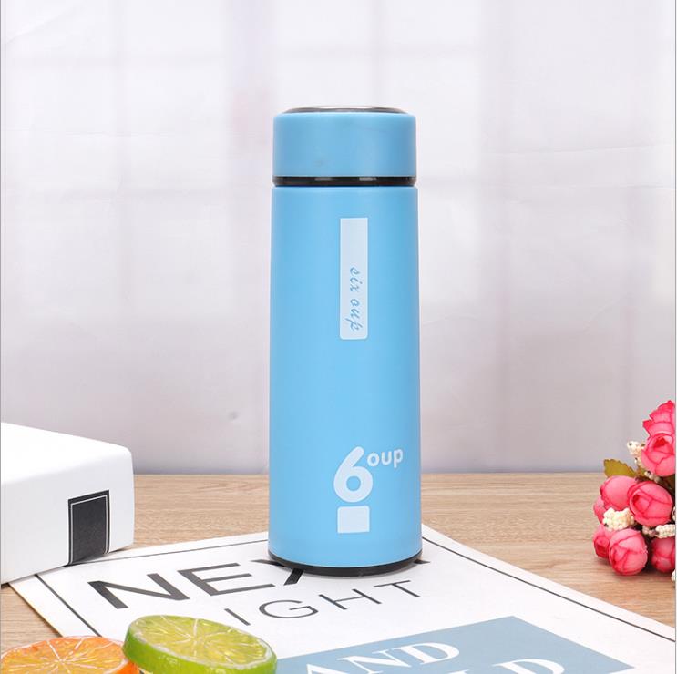 隔热双层商务玻璃水杯彩色创意塑料杯定制logo印字订制广告杯订做详情图6
