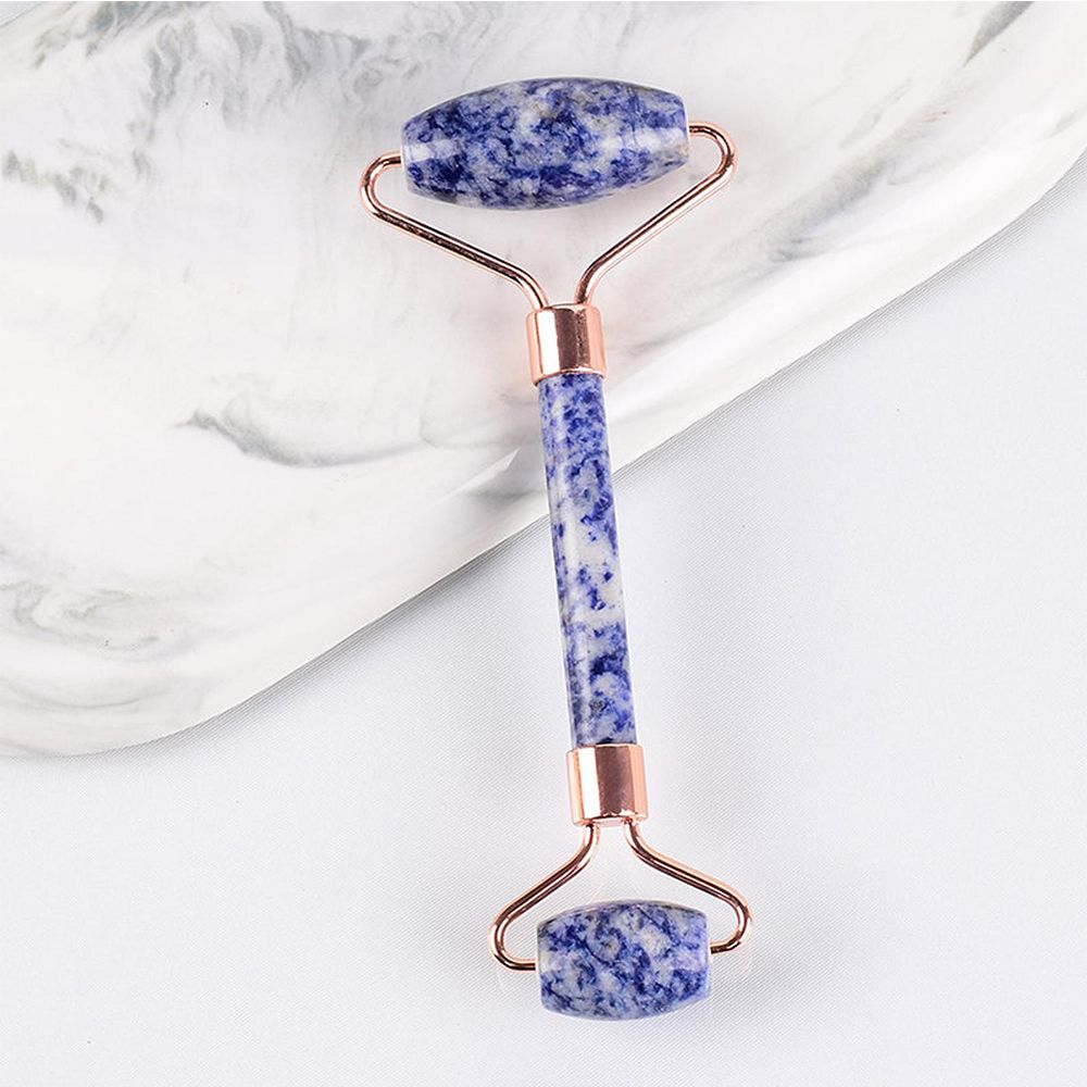 瘦脸神器V脸部按摩器滚轮式粉晶玉石提拉紧致皱纹男女眼部美容棒详情图9