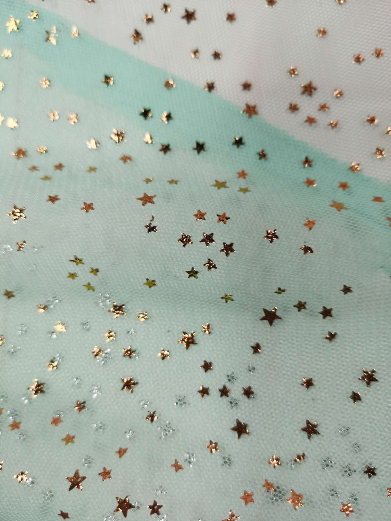 Gold-embossed five-pointed star fabric for clothing accessories details Picture