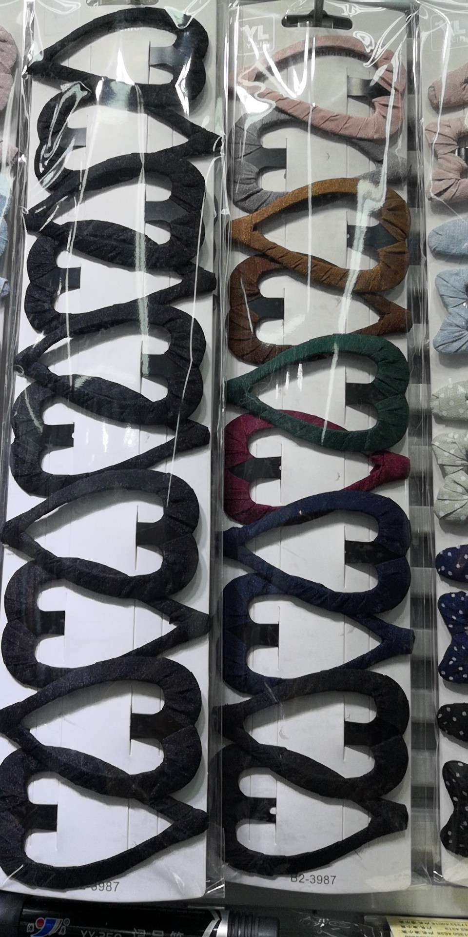 绕布大桃心纯色BB夹