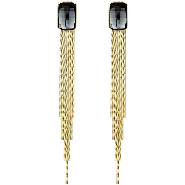 New Trendy Crystal Fringe Style Simple Earrings undefined