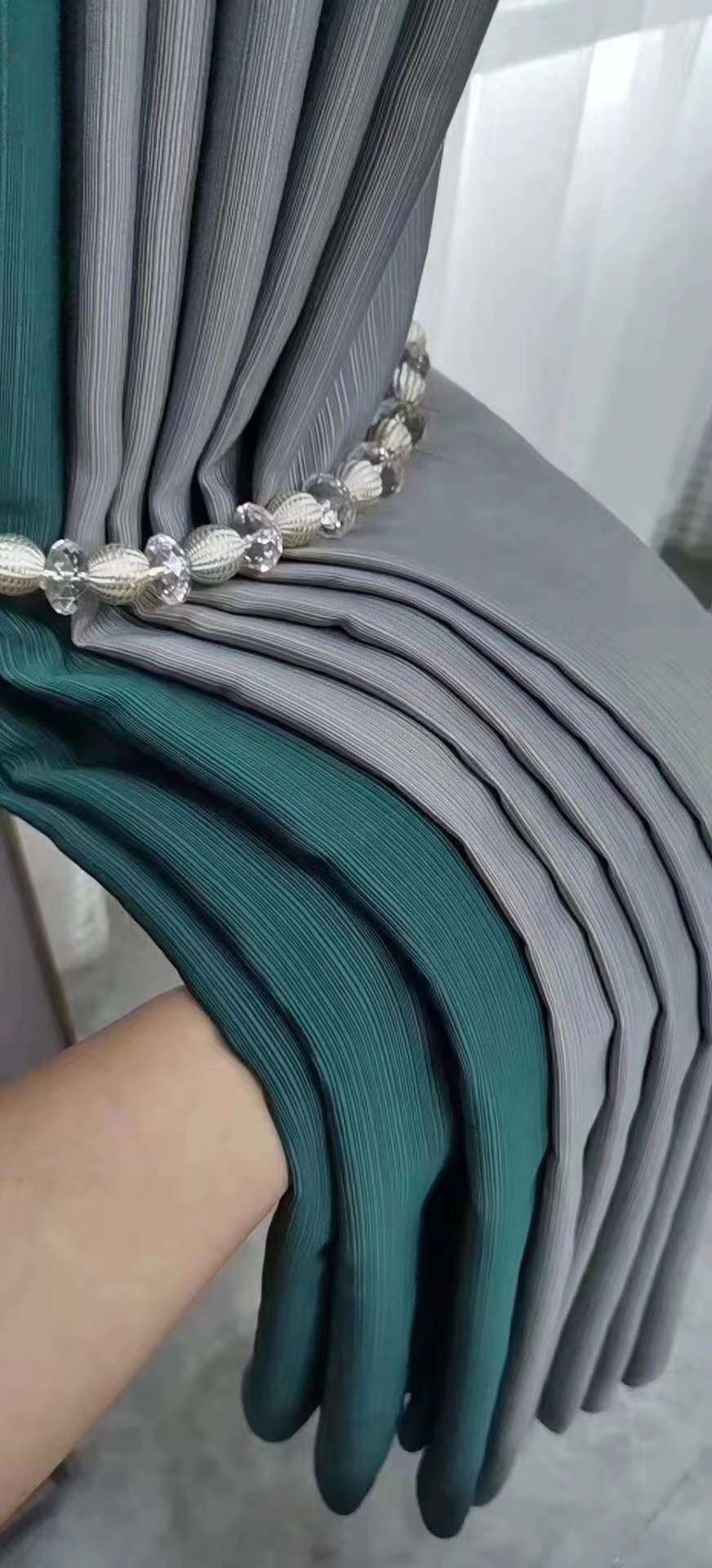 "Qian Si Mian high-end curtains!" "Patchwork bestsellers!" Simple and elegant, fashionable and high-end! The first choice for living rooms and bedrooms! There are many colors that can be freely combined Specification image