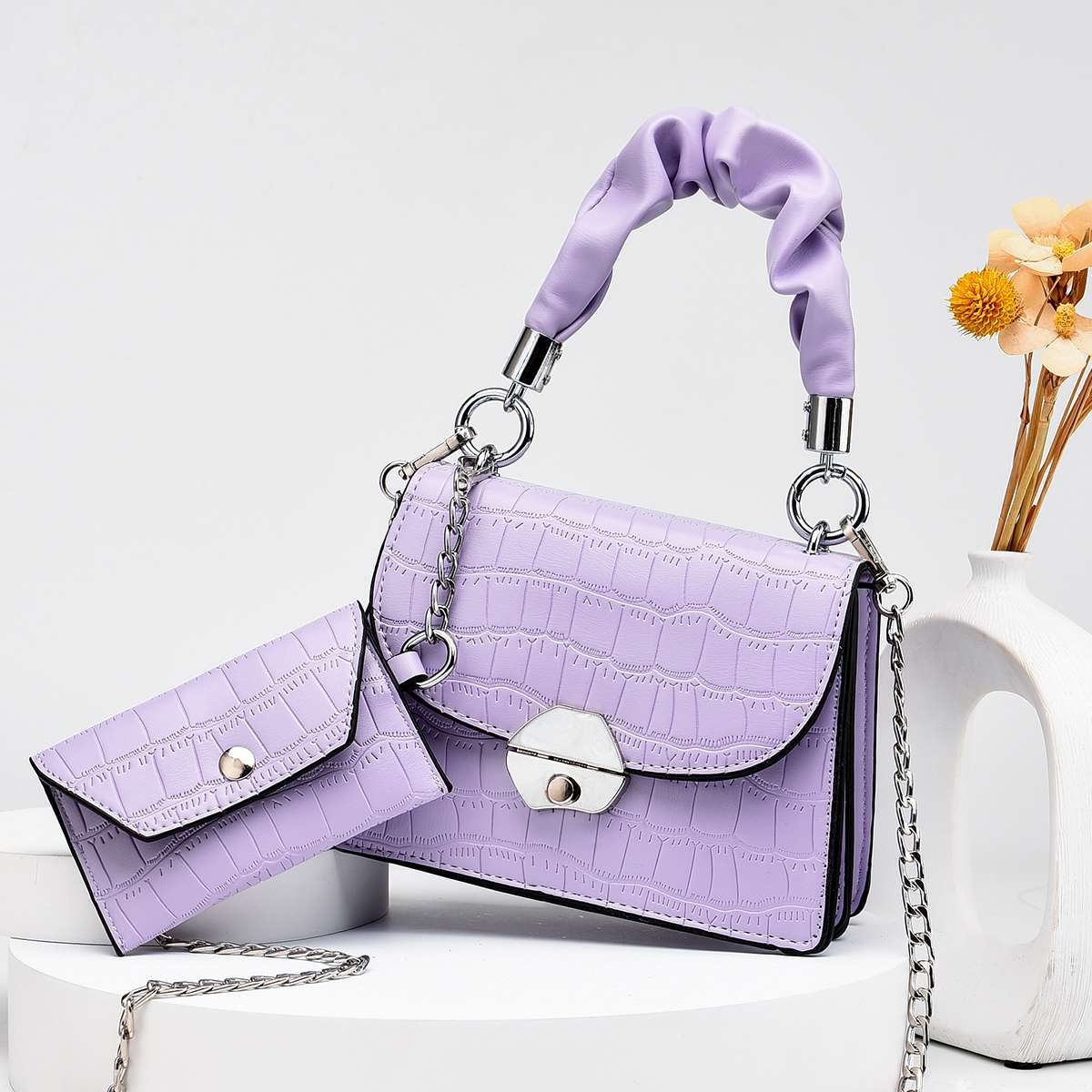 156-6020-1 Mother and child bags, women's bags, casual bags, versatile bags, shoulder bags, fashionable new PU bags Specification image