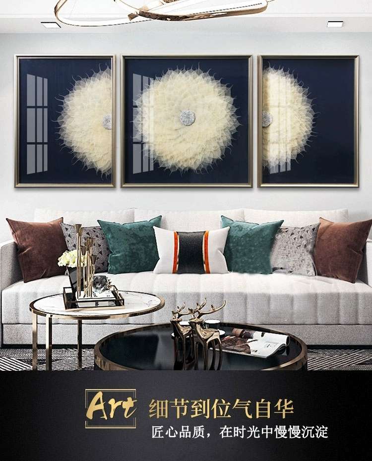 Handmade three-dimensional physical paintings for living room, dining room, sofa background paintings and wall hangings Item Picture
