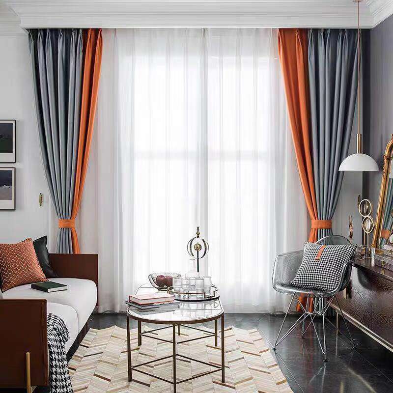 High-end silk and cotton curtains! "Patchwork bestsellers!" Simple and elegant, fashionable and high-end! The first choice for living rooms and bedrooms! There are many colors that can be freely combined Application Scenario