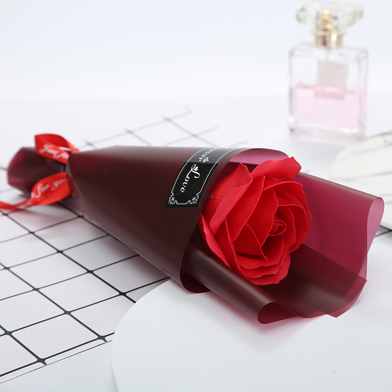 Creative gifts: soap flowers, dried flower handicrafts, paper soap, small flower bouquets, rose flowers, artificial flowers, birthday gifts, flower bouquets, unique design, handcrafted, single stem soap, rose artificial fragrance, Valentine's Day and Mother's Day gifts detail image 4