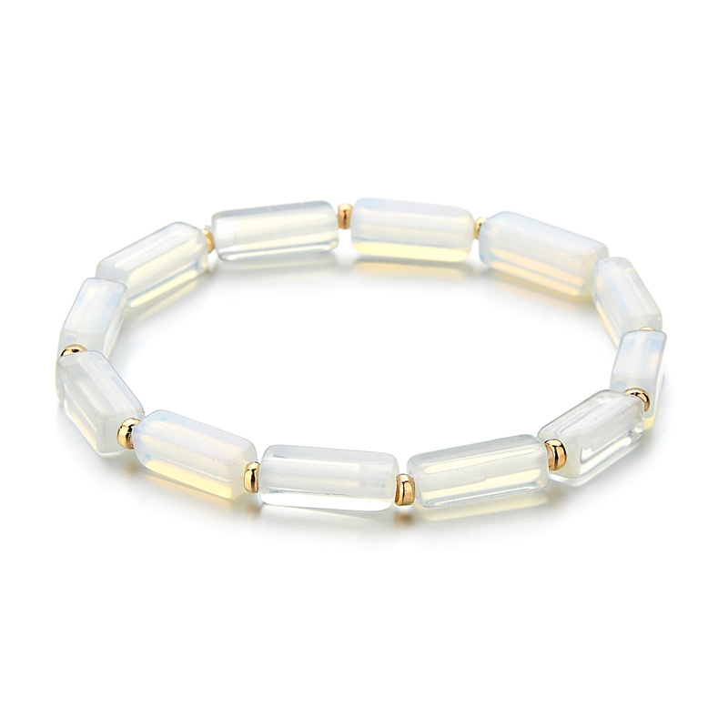 Rose Angel Trendy and fashionable natural stone square bracelet for men and women Specification image