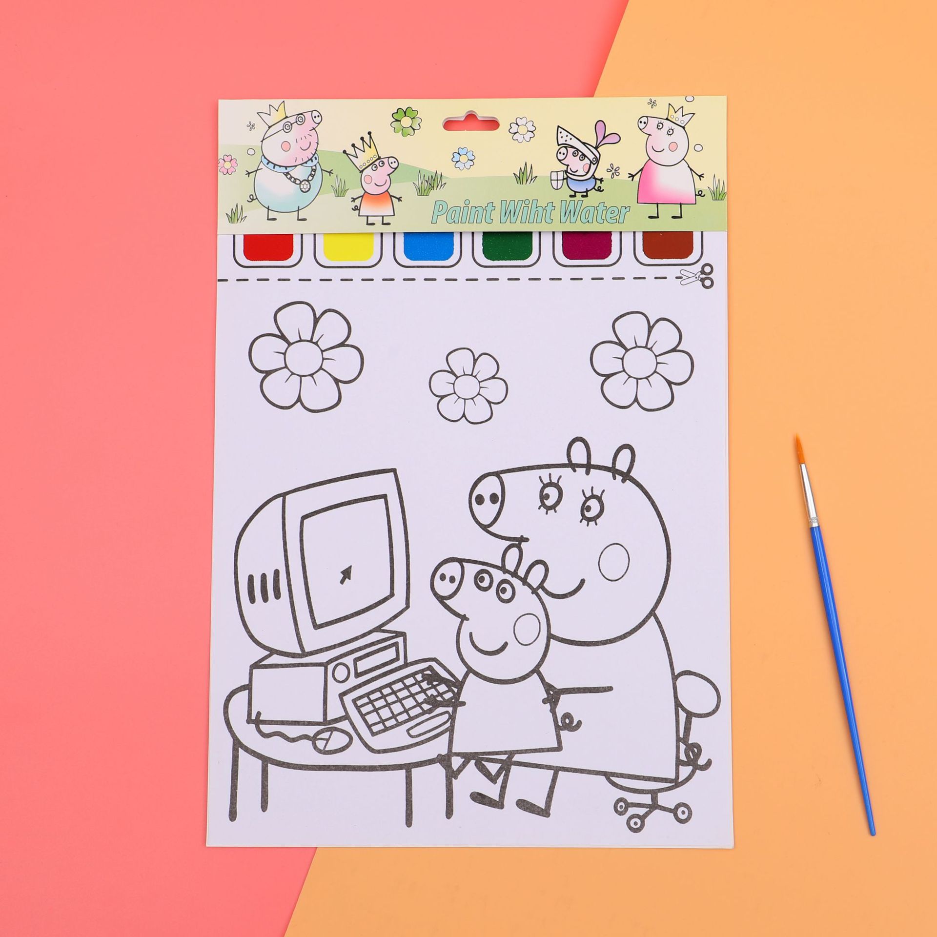 Six paintings with their own pigments