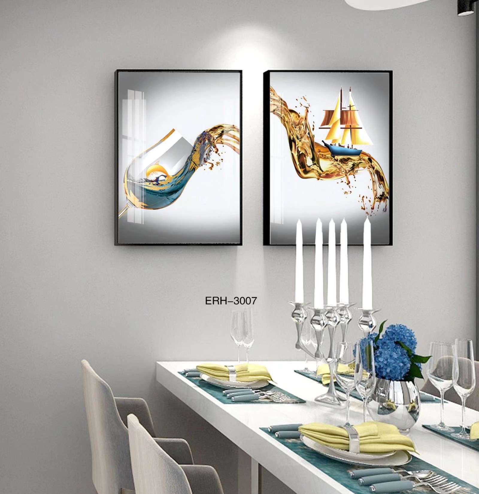 现代装饰画铝合金边框星钻画酒店工装专用简框玄关过道画餐厅沙发背景更多图库加微信：18367959008细节图