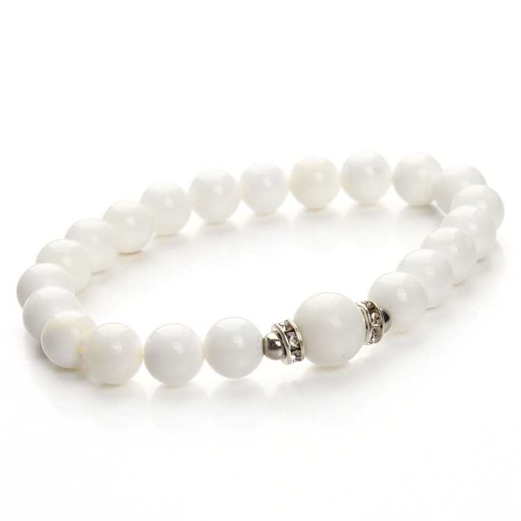 Rose Angel handcrafted 8mm natural gemstone bracelet with garden beads Specification image