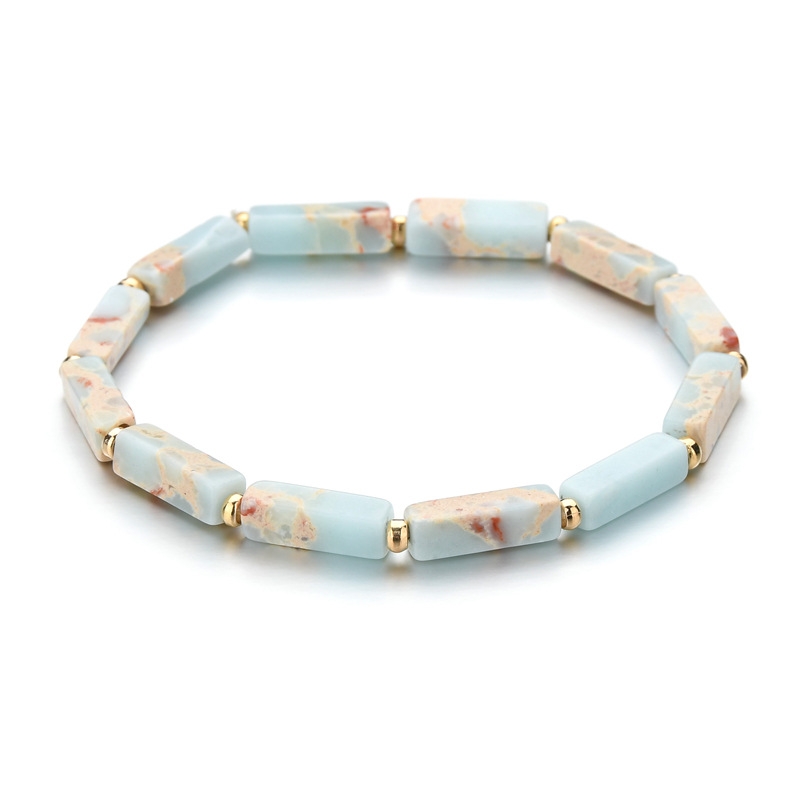 Rose Angel Trendy and fashionable natural stone square bracelet for men and women Application Scenario