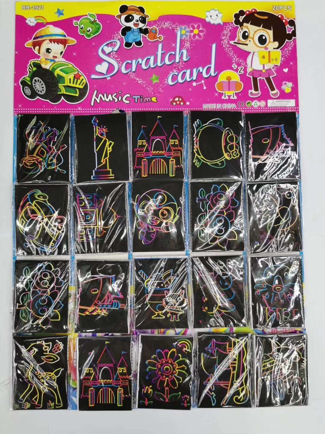 Eight colorful scratch cards Application Scenario