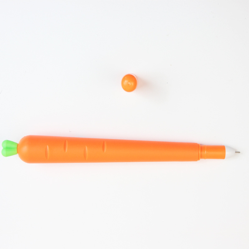 Japanese and Korean cartoon fruit and vegetable shaped pens, student gel pens, soft rubber shaped ballpoint pens, creative learning stationery details Picture