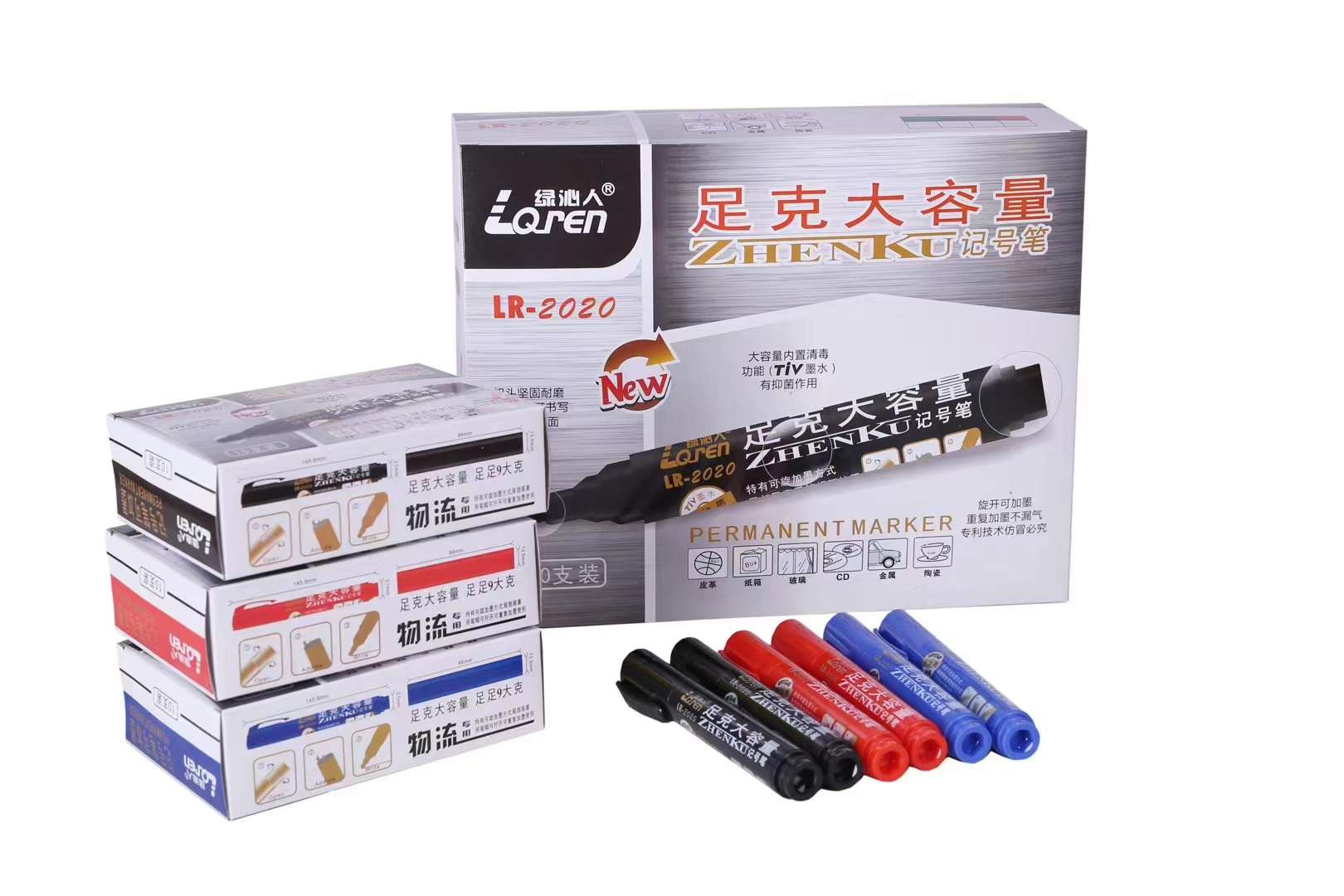 Lvxinren 2020 large capacity Mark notes pen logistics pen manufacturers direct thumbnail