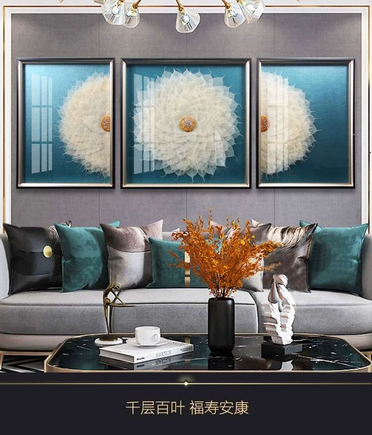 Handmade three-dimensional physical paintings for living room, dining room, sofa background paintings and wall hangings Specification image