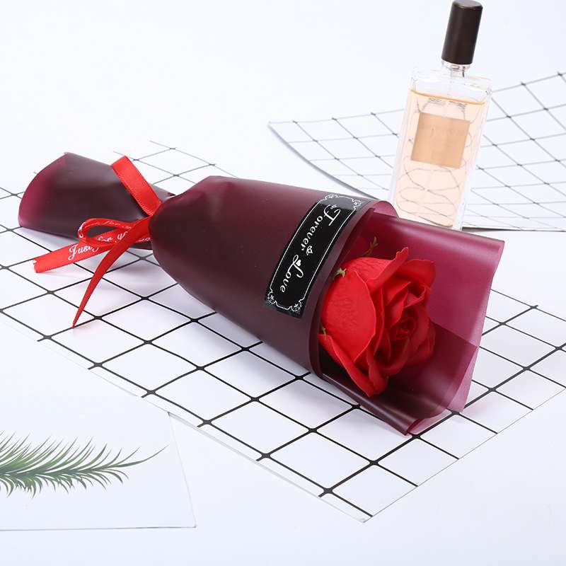 Creative gifts: soap flowers, dried flower handicrafts, paper soap, small flower bouquets, rose flowers, artificial flowers, birthday gifts, flower bouquets, unique design, handcrafted, single stem soap, rose artificial fragrance, Valentine's Day and Mother's Day gifts Item Picture