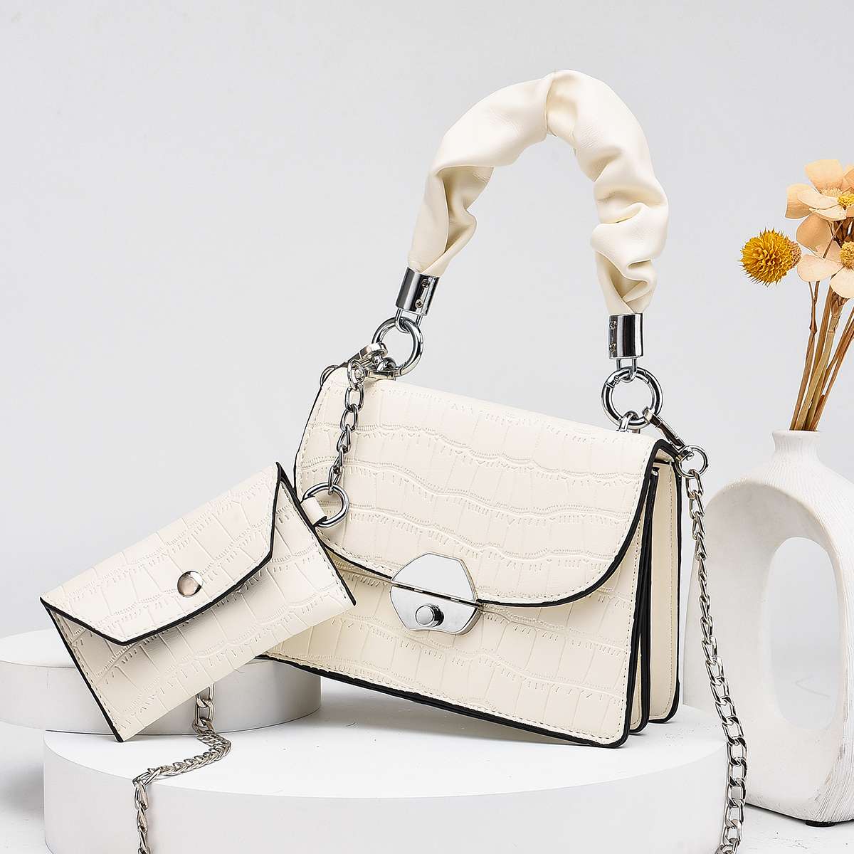 156-6020-1 Mother and child bags, women's bags, casual bags, versatile bags, shoulder bags, fashionable new PU bags