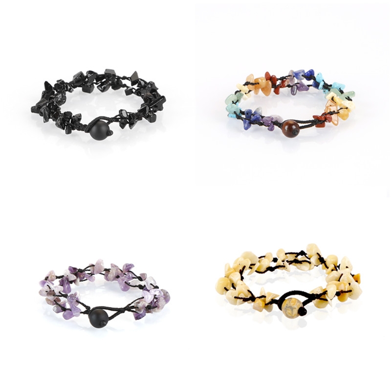 The Rose Angel hand-woven natural crushed stone bracelet is trendy and fashionable undefined