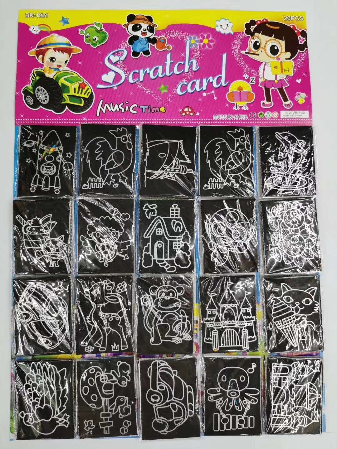Eight colorful scratch cards details Picture