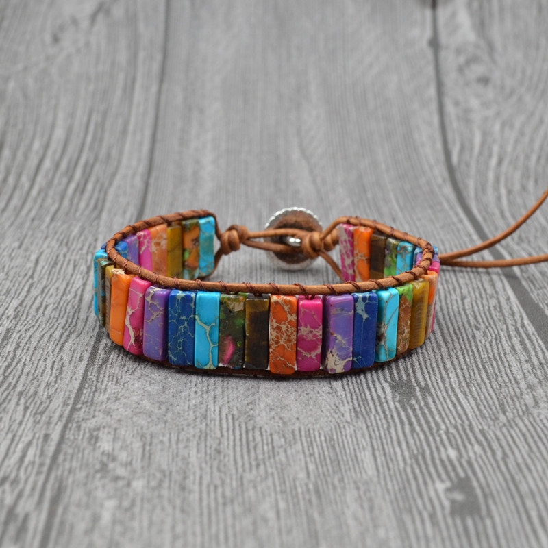 Natural gemstone handcrafted bracelet
