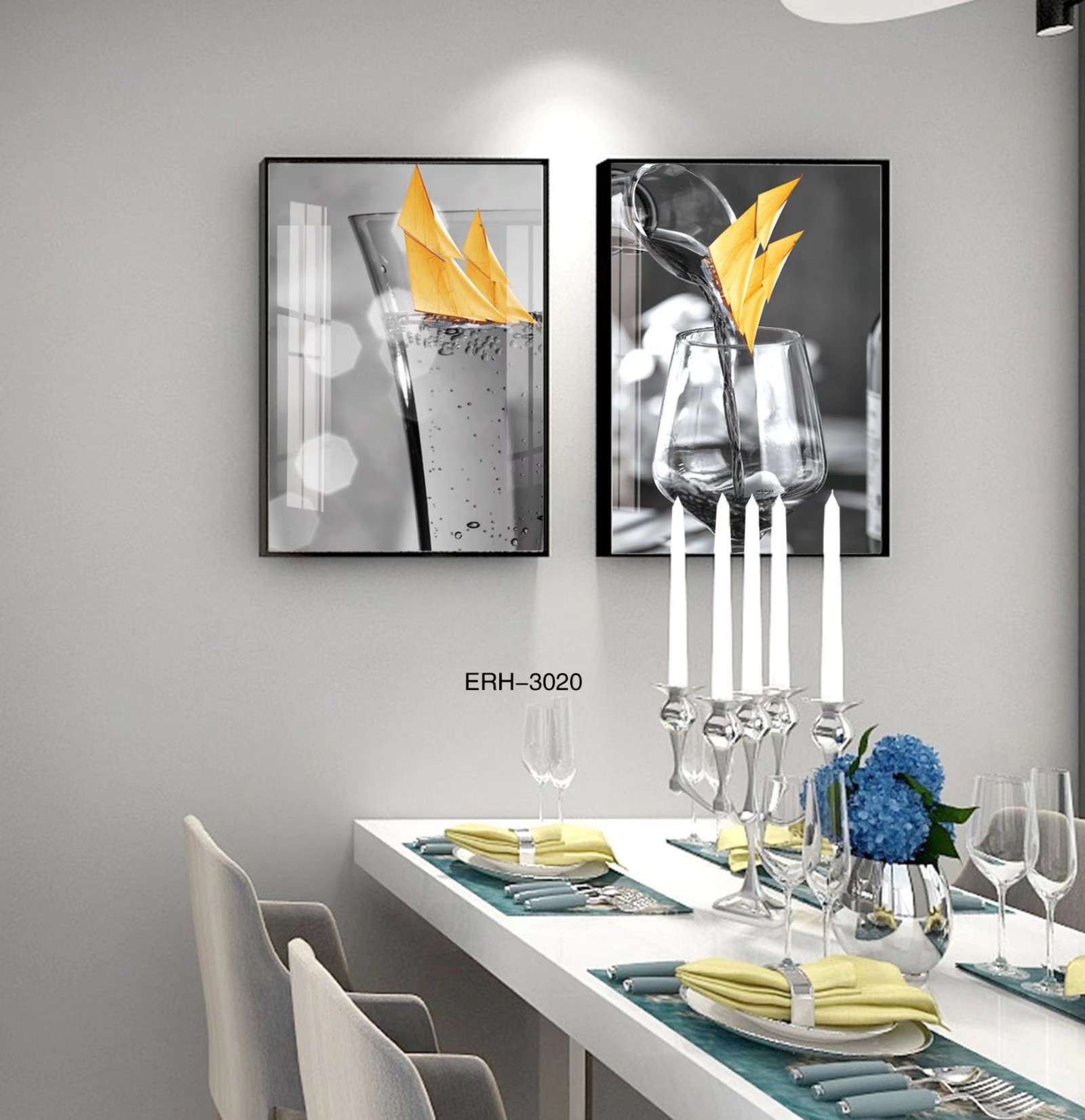 现代装饰画铝合金边框星钻画酒店工装专用简框玄关过道画餐厅沙发背景更多图库加微信：18367959008详情图7