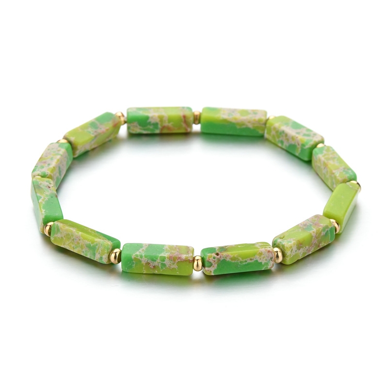 Rose Angel Trendy and fashionable natural stone square bracelet for men and women details Picture