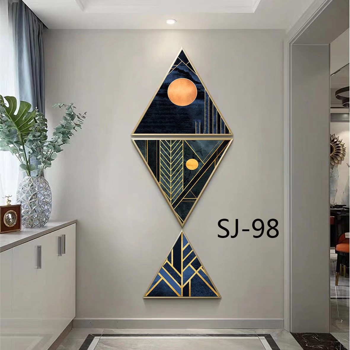 现代装饰画铝合金边框星钻画酒店工装专用简框玄关过道画餐厅沙发背景三角更多图库加微信：18367959008详情图10